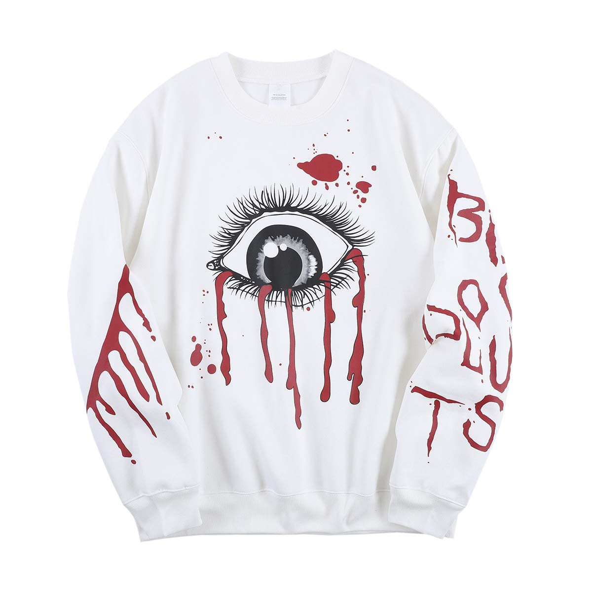 Arnodefrance Eye of God Sweatshirts Dark Graffiti Hip Hop Rapper Hoodie Crewneck Cotton Long Sleeve Pullover