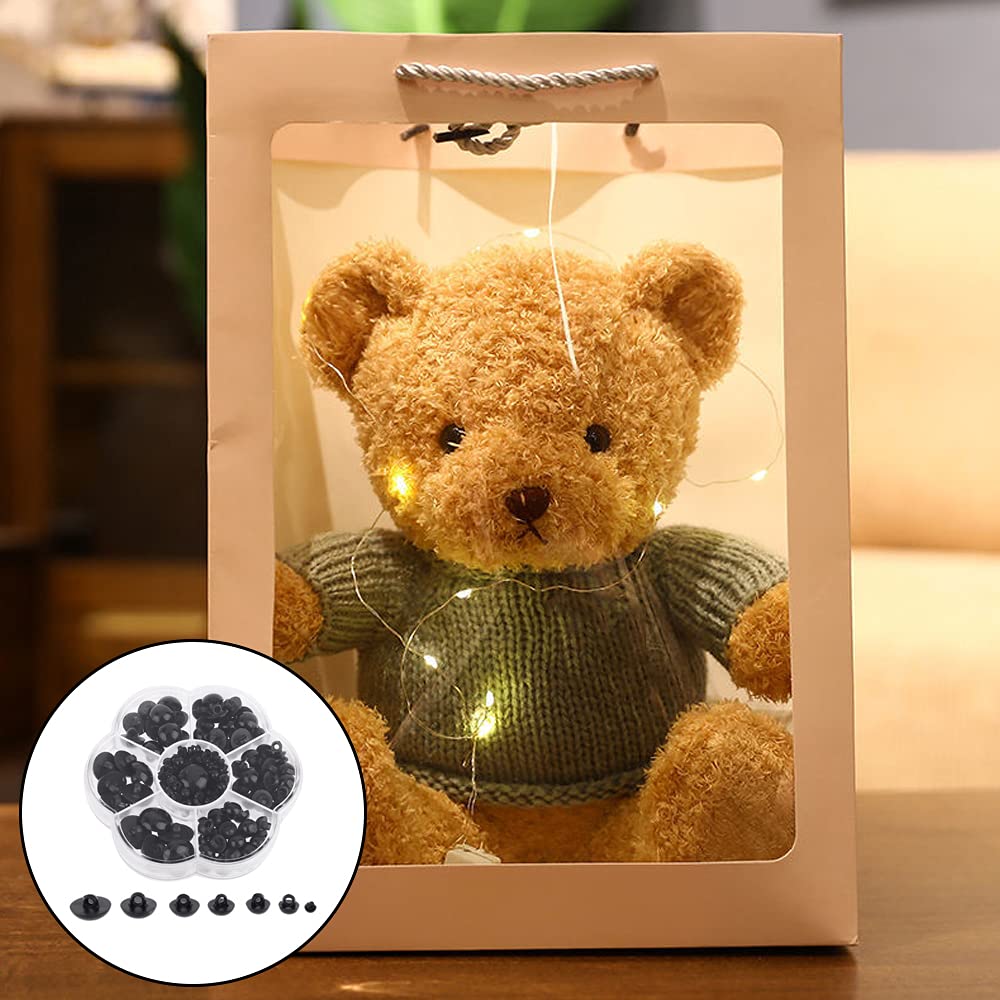 Occhi Per Bambole Fai Da Te: 184 Pezzi Di Forma Rotonda, Colore Nero, Perfetti Per Pupazzi E Peluche