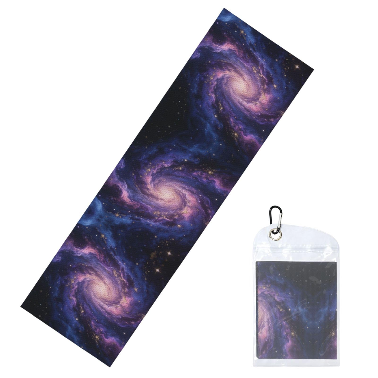 DUYIOKH Purple Starry Sky Print Cooling Towel, Portable Towel for Gym Workout Golf Beach World Cup Sports Hot Weather