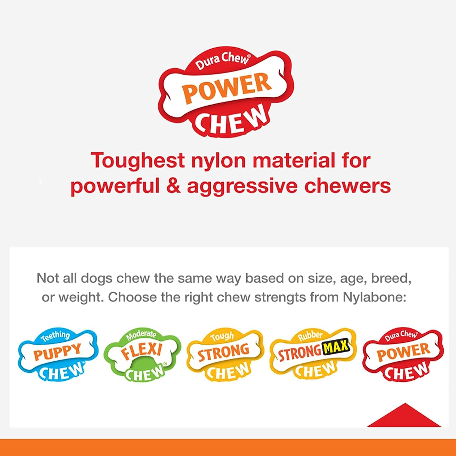 Nylabone Dura Chew - Juguete masticable de nailon para perros, grande (paquete de 4)