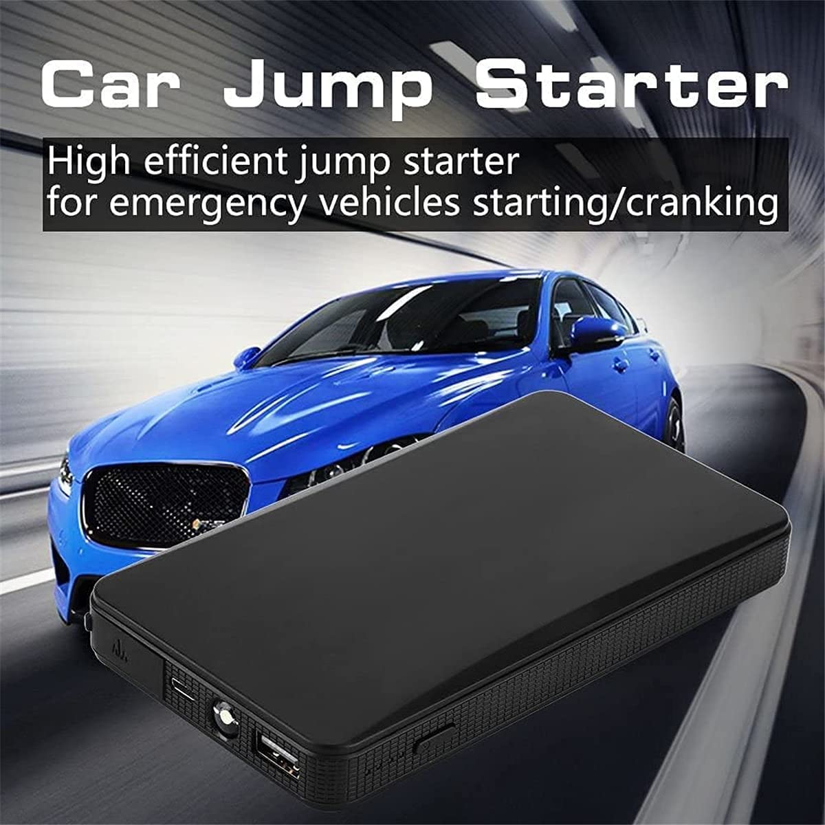 Arrancador de Coche de 20000 mAh, Dispositivo de Arranque portátil para Coche de 12 V, Cargador de Coche, arrancador de Emergencia con Pinza, Linterna LED y Cable.