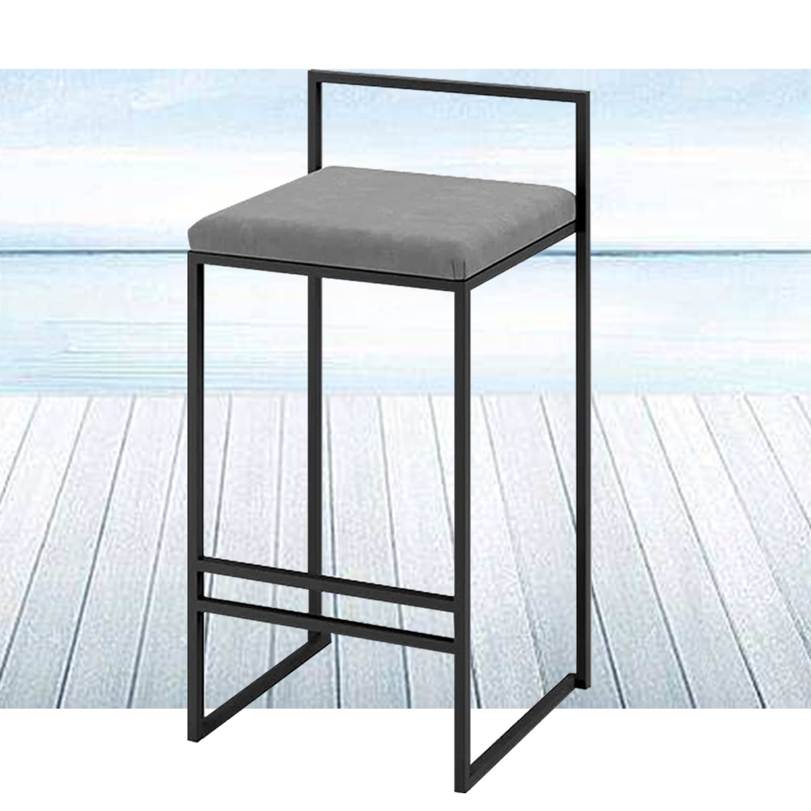Tabourets hauts métalliques vintage pour îlot de cuisine et repas en famille