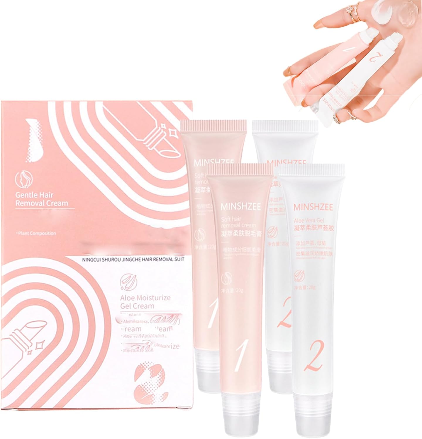 Silklip Hair Removal Kit, Liorabeauty Glide & Go Hair Removal Kit, Thrivehub Facial Hair Removal, Thrivehub Lip-Hair-Removal, Thrive Hub Facial Hair Remove, Easy and Pain-Free Hair Removal (2set)