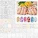 Stickers Ongles,50 Feuilles Autocollant Ongle,3D Design Stickers Ongle Nail Art,Auto-adhésif Nail Art Stickers pour Décoration Nail Bricolage