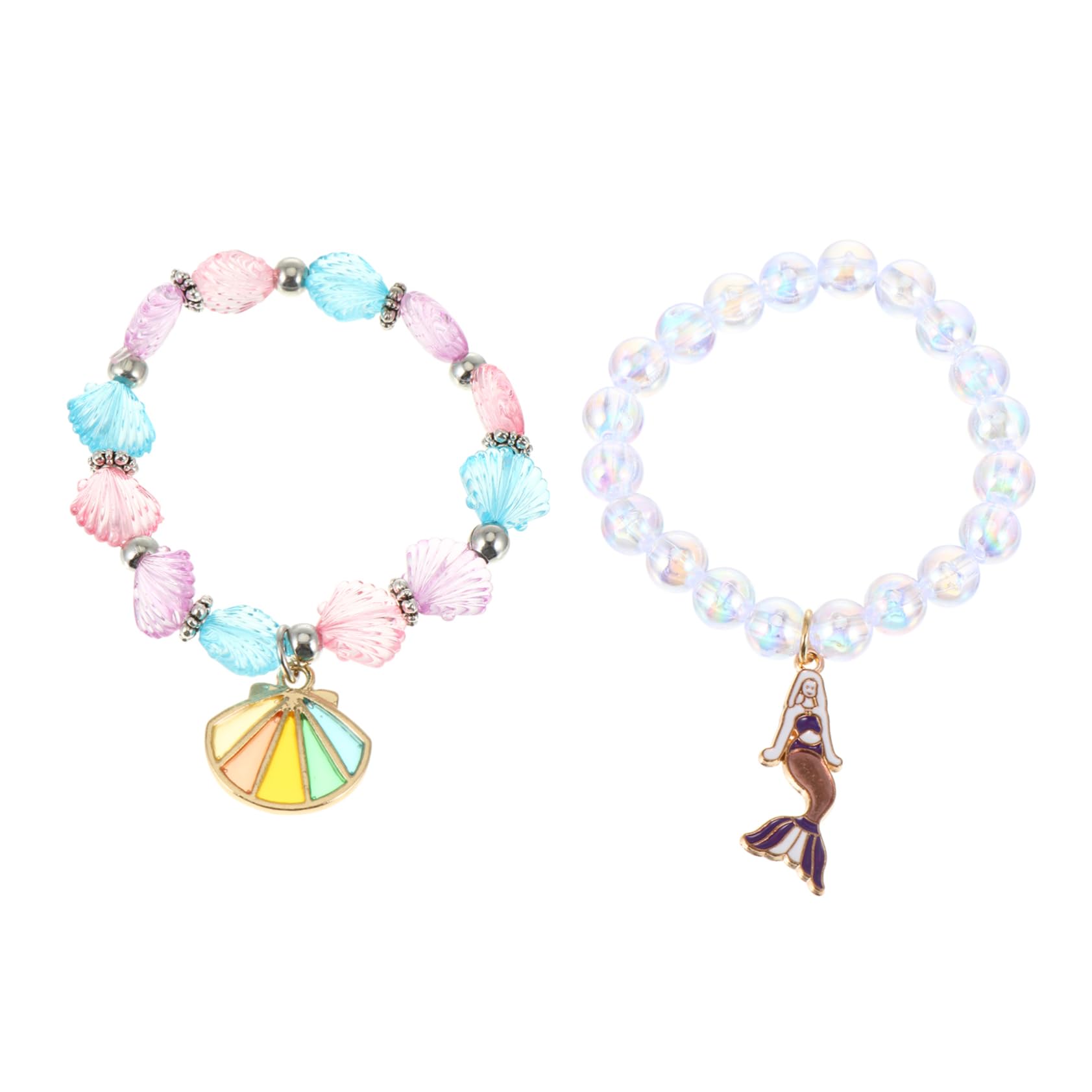 Toyvian 4 Piezas Pulsera Pulsera De Cadena Para Mujer Muñequeras Para Mujer Pulsera De Cuentas De Concha Pulseras Para Niños Decoración De Niños Pulsera De Amistad Pulseras De Cuentas
