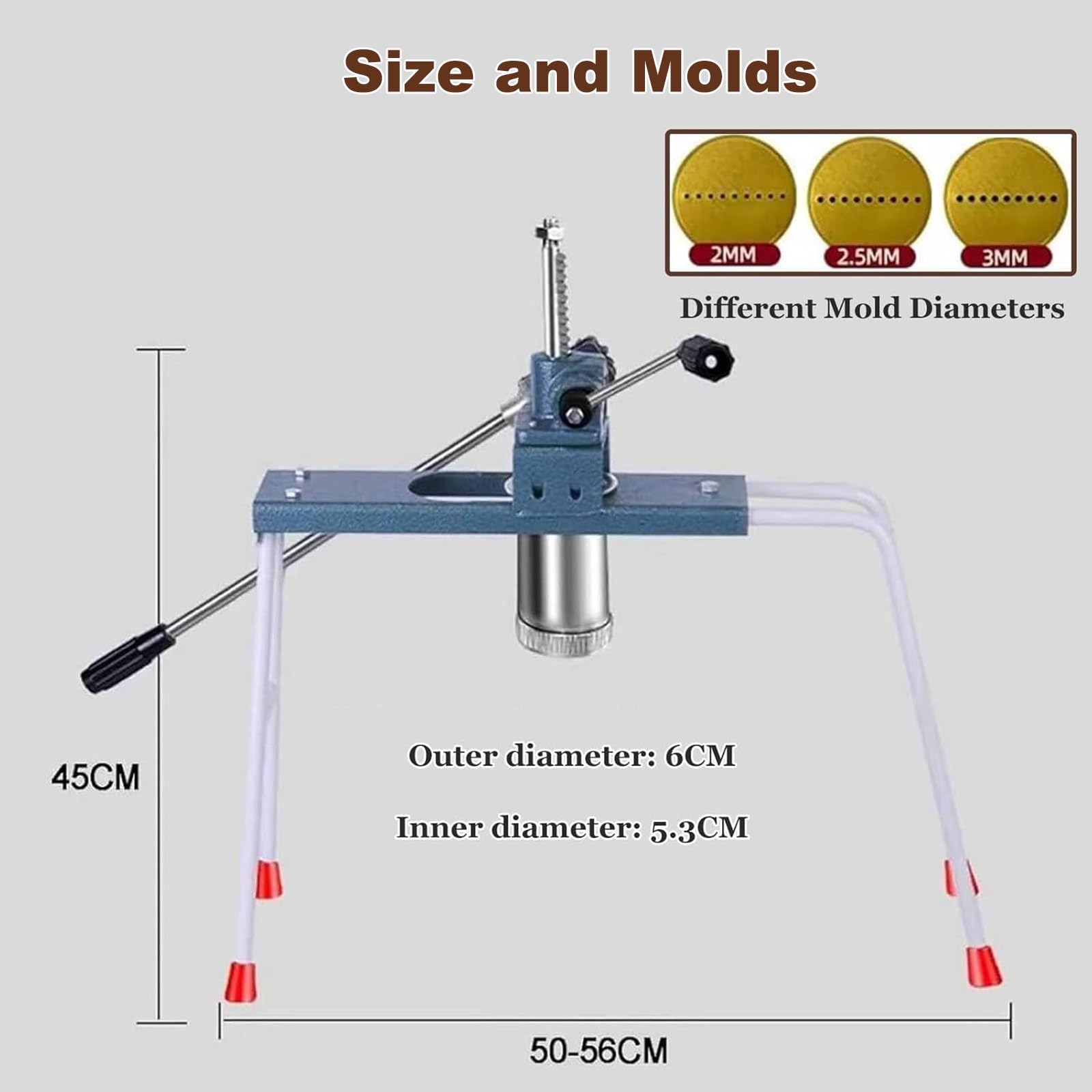 Ręczny kadzidło Stick Maker z 3 formami, DIY Press do olejków eterycznych, ergonomiczne narzędzie dźwigni dla rzemieślników, Rdzawo-odporna na wytłaczarkę 2-3 mm