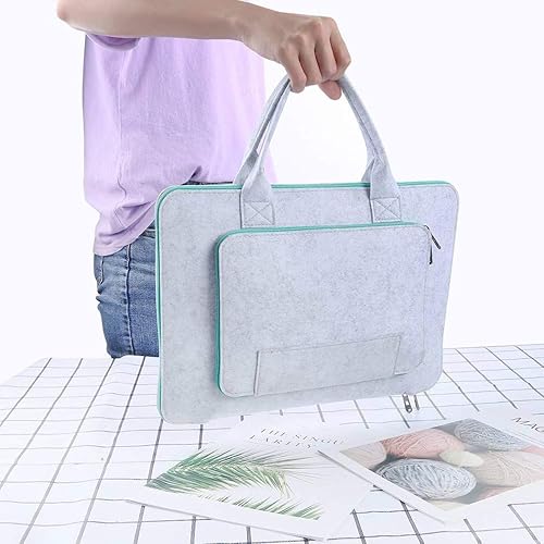 Miniatura 3 de Bolsa de fieltro de mano compatible con tablero de luz A4 para pintura de diamante, bolsa de almacenamiento, herramientas y accesorios de pintura de