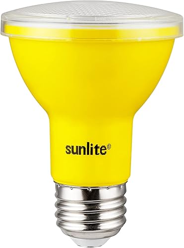 Miniatura 9 de Sunlite 81469 - Bombilla LED empotrable PAR20 de color, 3 W (equivalente a 50 W), base mediana (E26), reflector, certificación ETL, ámbar, 1 unidad