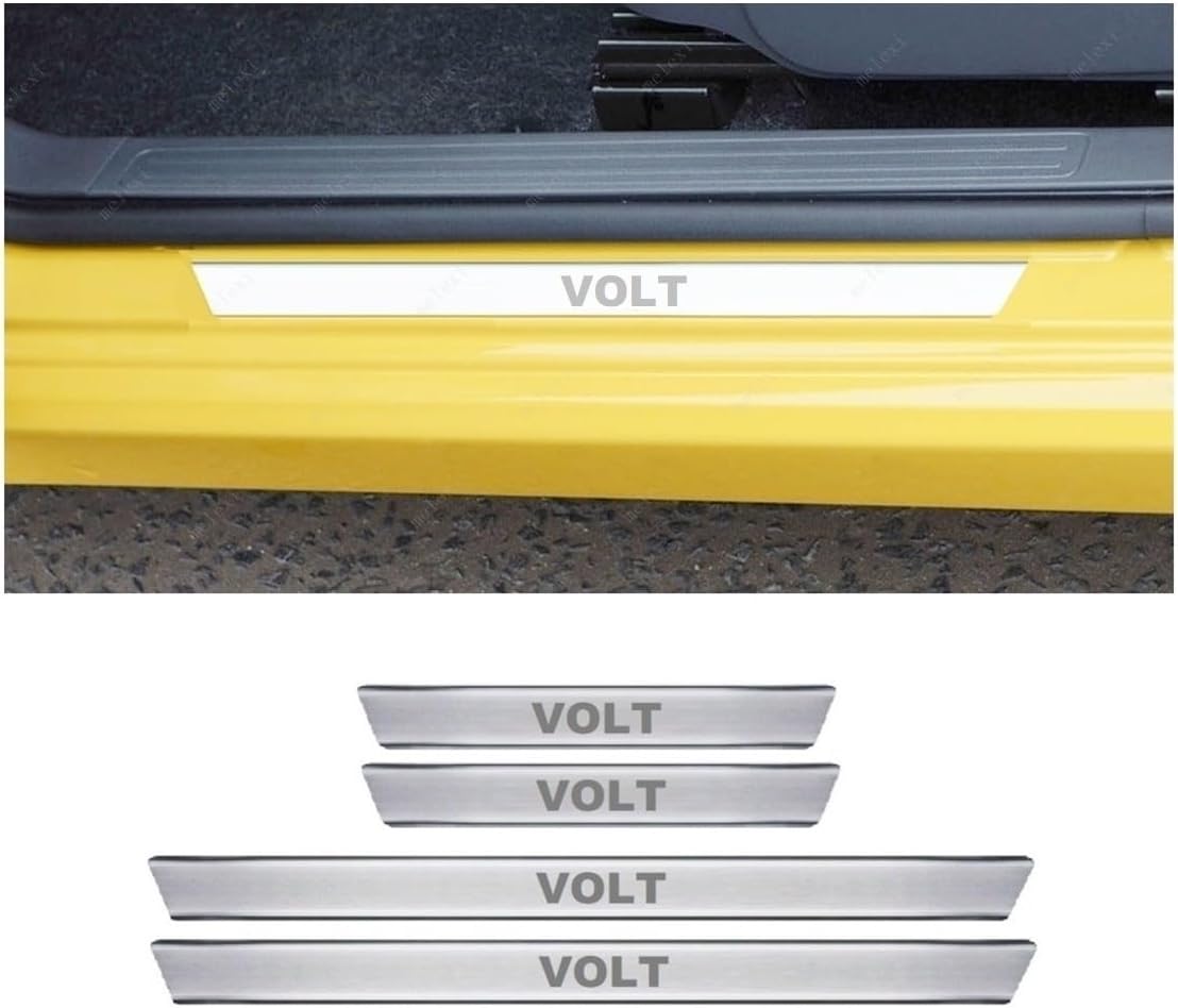 Generic MELEXI Chrome Door SILL Protector 4 Door S.Steel Compatible with Chevrolet Volt 2011 to 2019