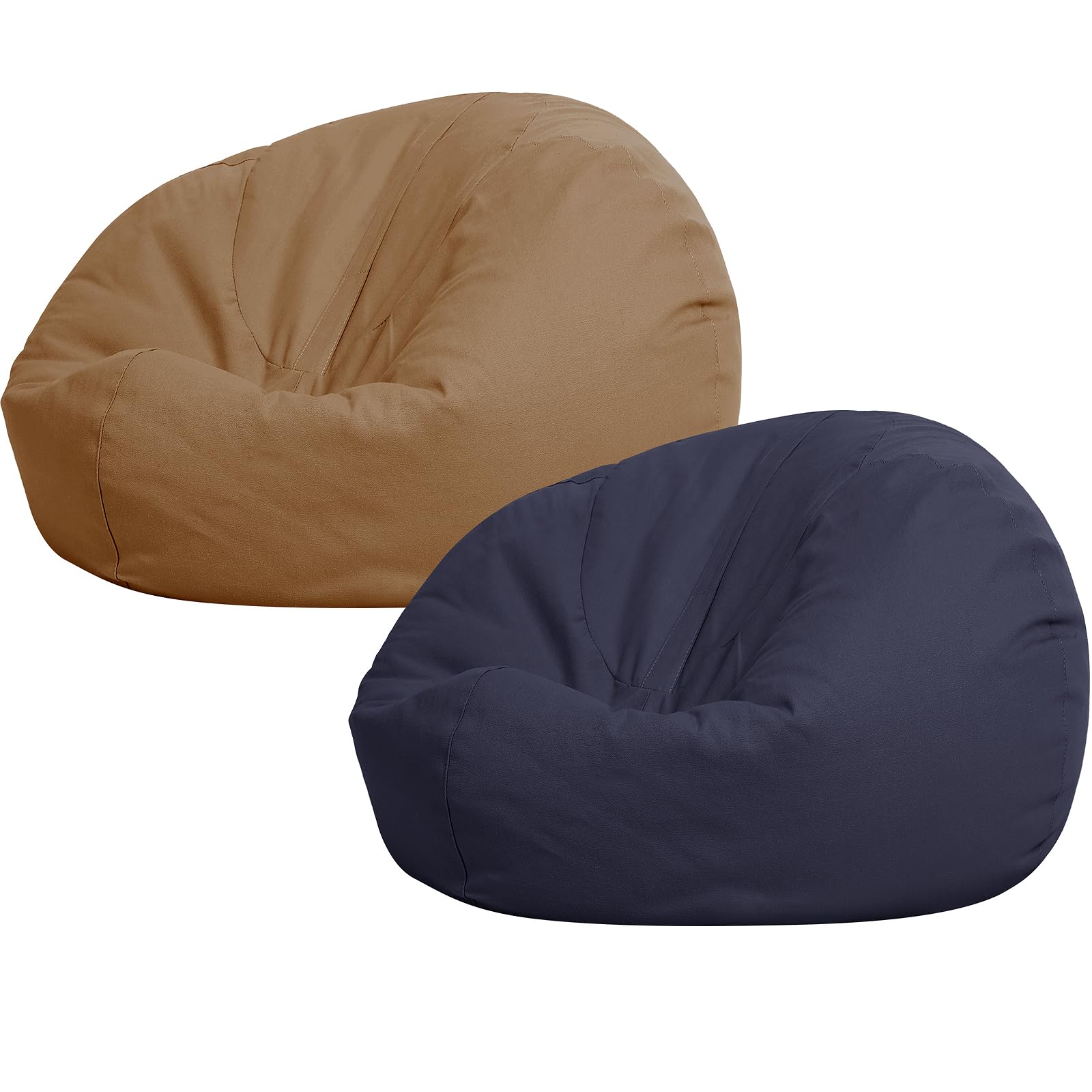 Sliner 2 Pcs Stuffed Animal Storage Bean Bag Chair Cover for Kids Adults (no Filler) Large Stuffable Zipper Beanbag Cover for Organizing Plush Toys or