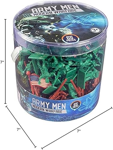 Miniatura 7 de Figuras de acción ejército moderno, más de 65 piezas de soldados militares en curso y artillería