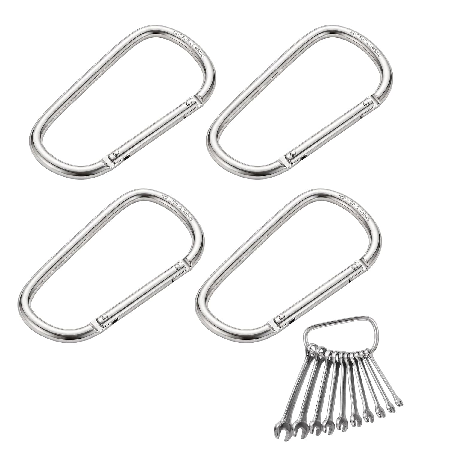 4 Wrench Ring Holders, Aluminum Wrench Organizer for 8.5mm+ Wrenches