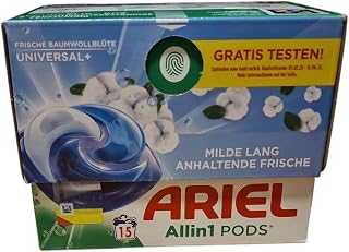 Ariel Allin1 Pods Universal Laundry Detergent Fresh Cotton Blossom 15 Washes