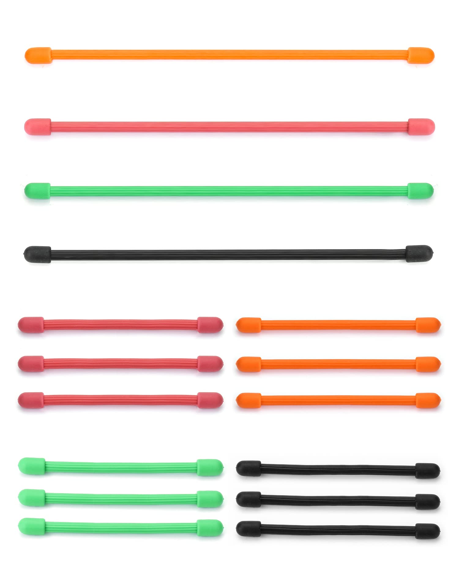 Lurrose 16 Stück Silikon Kabelbinder - Wiederverwendbare Kabelorganizer Für Zuhause & Büro