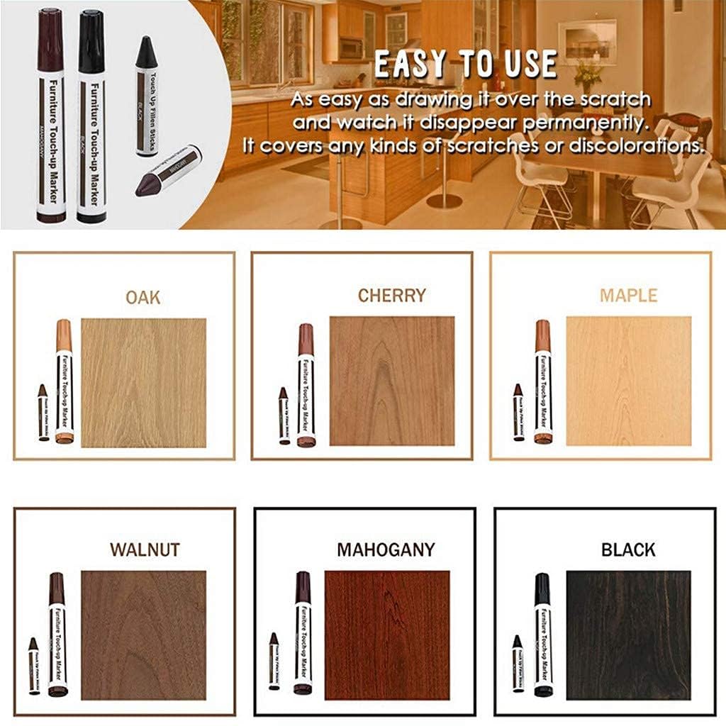 13 Set di riparazione per laminato, stucco per legno per parquet per laminato, piano di lavoro in legno, mobili in legno bianco, crema, marrone, colore del legno, pasta per legno per riparare graffi