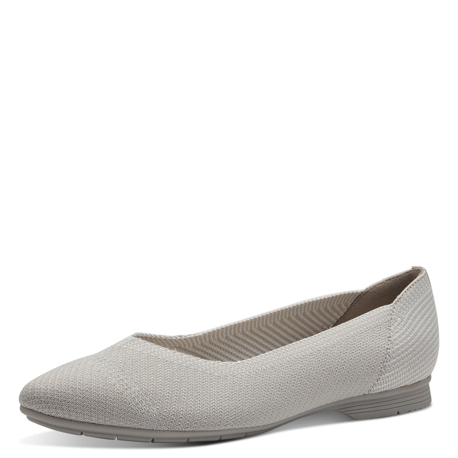 Jana Women’s Pointed Ballerinas Vegan, Lt Grey, 6,5 UK