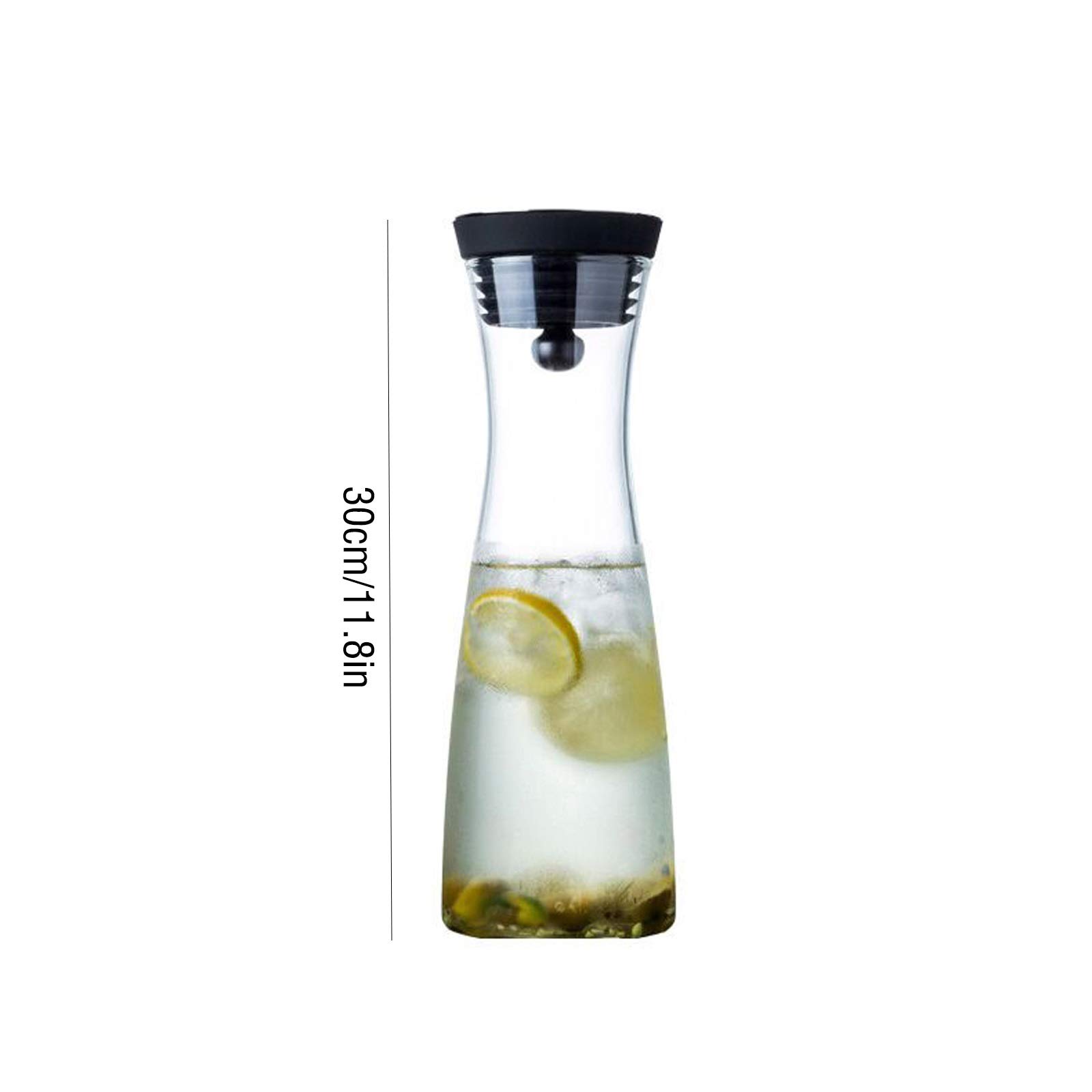 LUCBEI Jarra de Vidrio Jarra de Vidrio de Gran Capacidad for el hogar con Tapa for té de Hielo y Jugo casero. Plaza de Agua de borosilicato Resistente al Calor Jarra de Té Helado