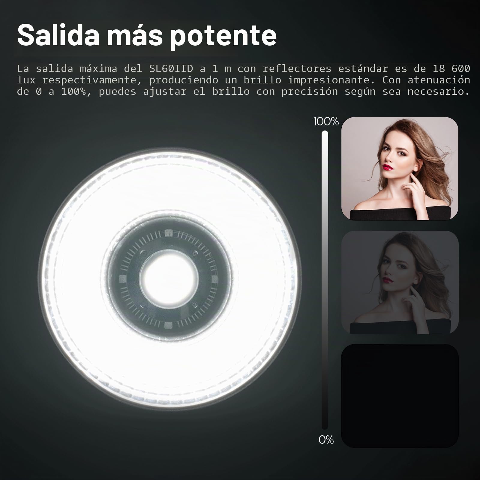 Godox SL60IID LED Video Light 70WS 5600K CRI96+ TLCI97+, Bowens Mount LED Vídeo Luz con 8-FX Effects Estudio Continuas Light