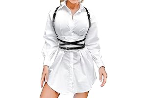 Fashionable Punk Black Leather Chest Harness Belt