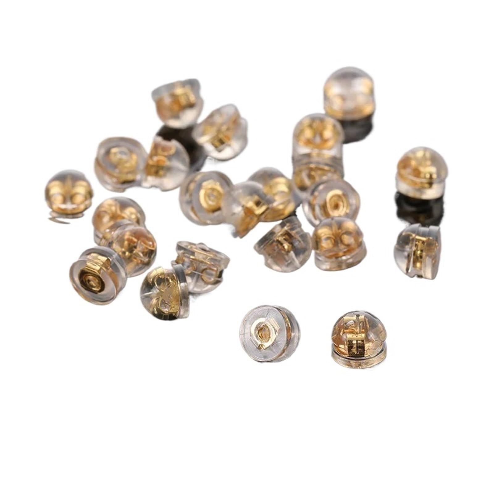 Lot de 200 fermoirs en silicone pour boucles d'oreilles Hamburger