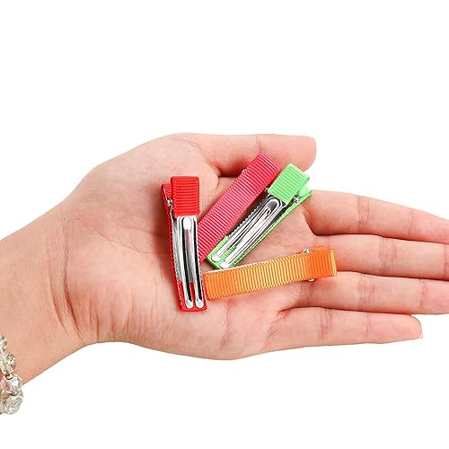 Miniatura 2 de 10 unidslote plana de una sola punta de metal cocodrilo dientes clip de pelo pasadores color caramelo horquillas para bricolaje joyería base