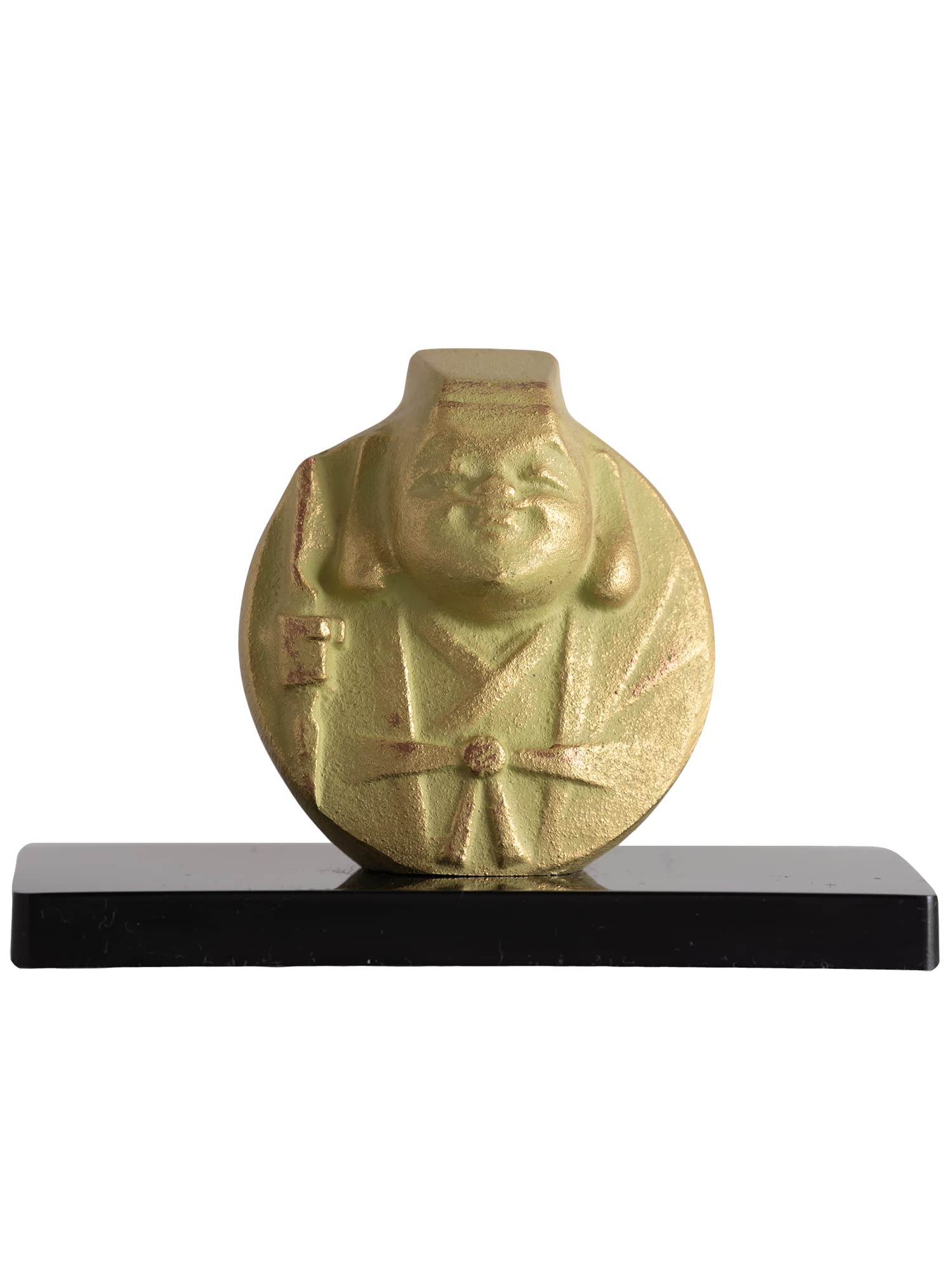美品　玉泉作　極上鶴寿老置物　1800g K0356 （古山 ）在銘 寿老人 置物 天然素材 彫刻 細密細彫 仏教美術 重