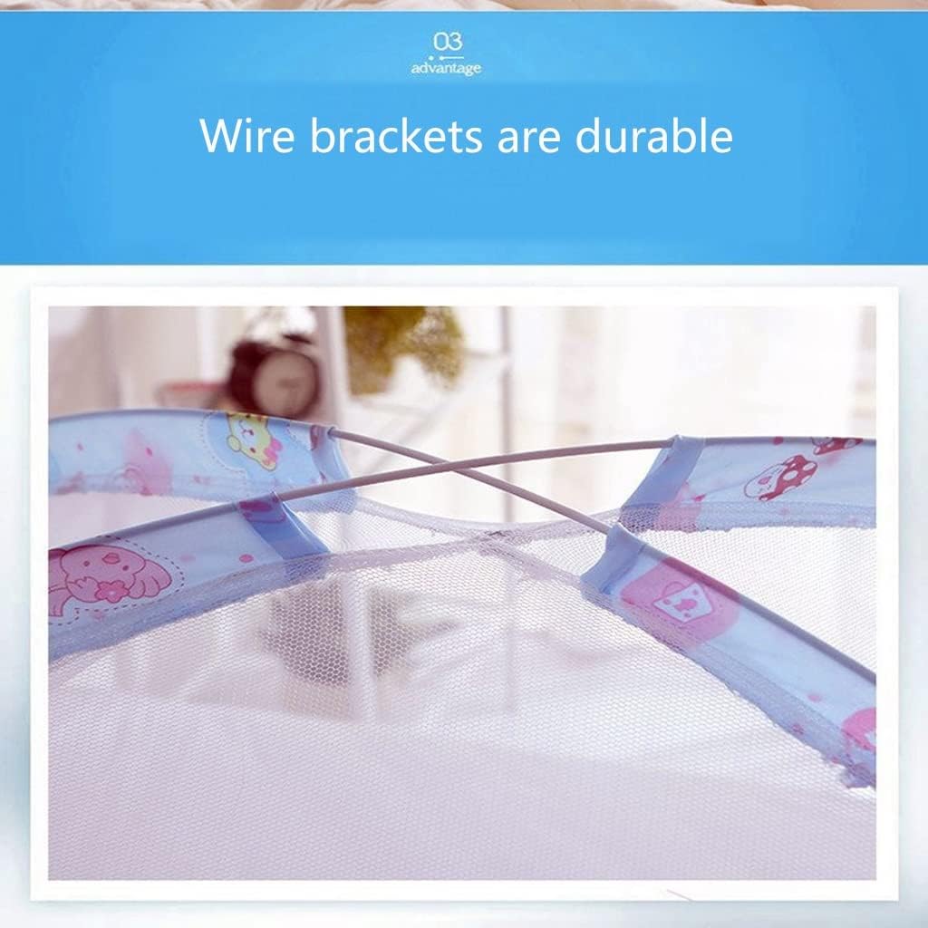 Mosquito Net for Bed Mosquito Net Foldable Yurt Cloth Encrypted Mosquito Net s Net Bed Canopy (Color : Yellow, Size : 90 * 120 * 70cm)