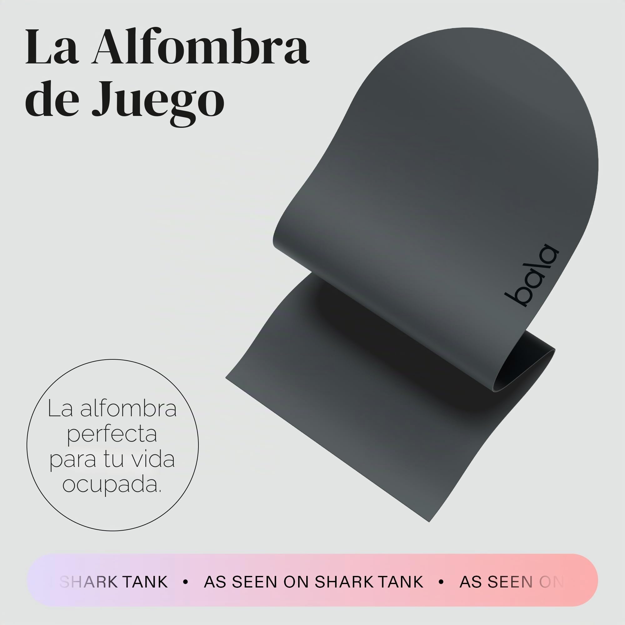 Bala Esterilla de yoga para gimnasio en casa, antideslizante, para el hogar, estiramiento, pilates, aeróbicos, entrenamiento en el suelo y fitness, esterilla de entrenamiento en interiores
