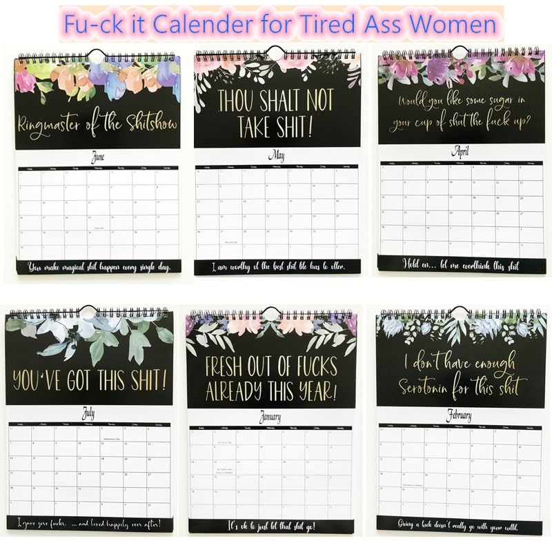 Amazon.com: 'Fuck it' Calendar - Fu-ck it Calendar for Tired Ass Women,  Novelty Fu-ck it 2024 Calendar, Funny Swear Word Flower Planner Monthly  Calendar Gag Gift for Women : Office Products