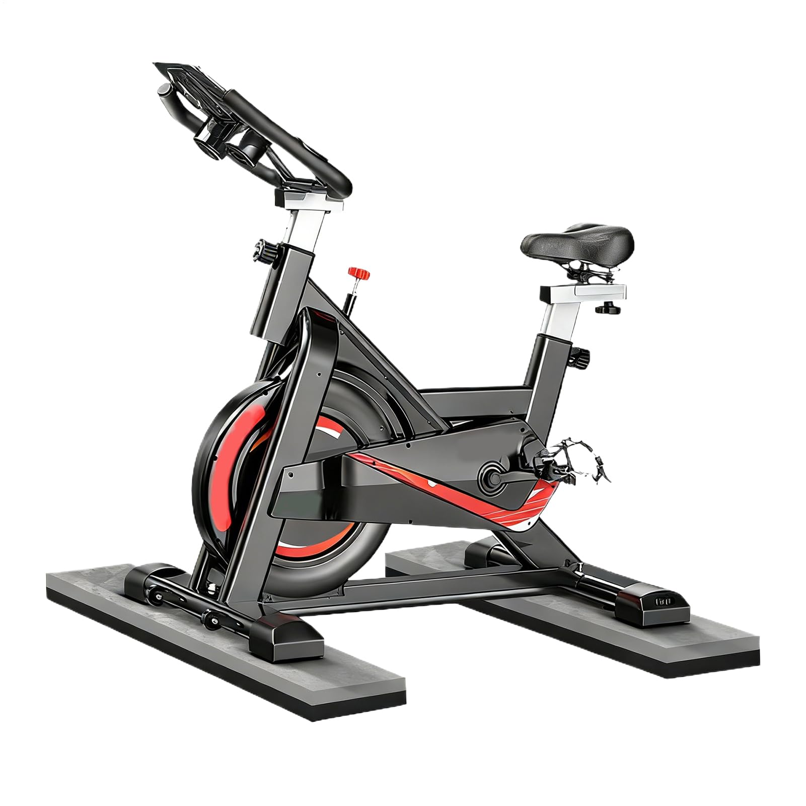 Mata pod rower treningowy 2-częściowa antypoślizgowa gruba mata | Gruba mata treningowa Podkład na Siłownię Dywan Pod Rowery Ławkę Fitness