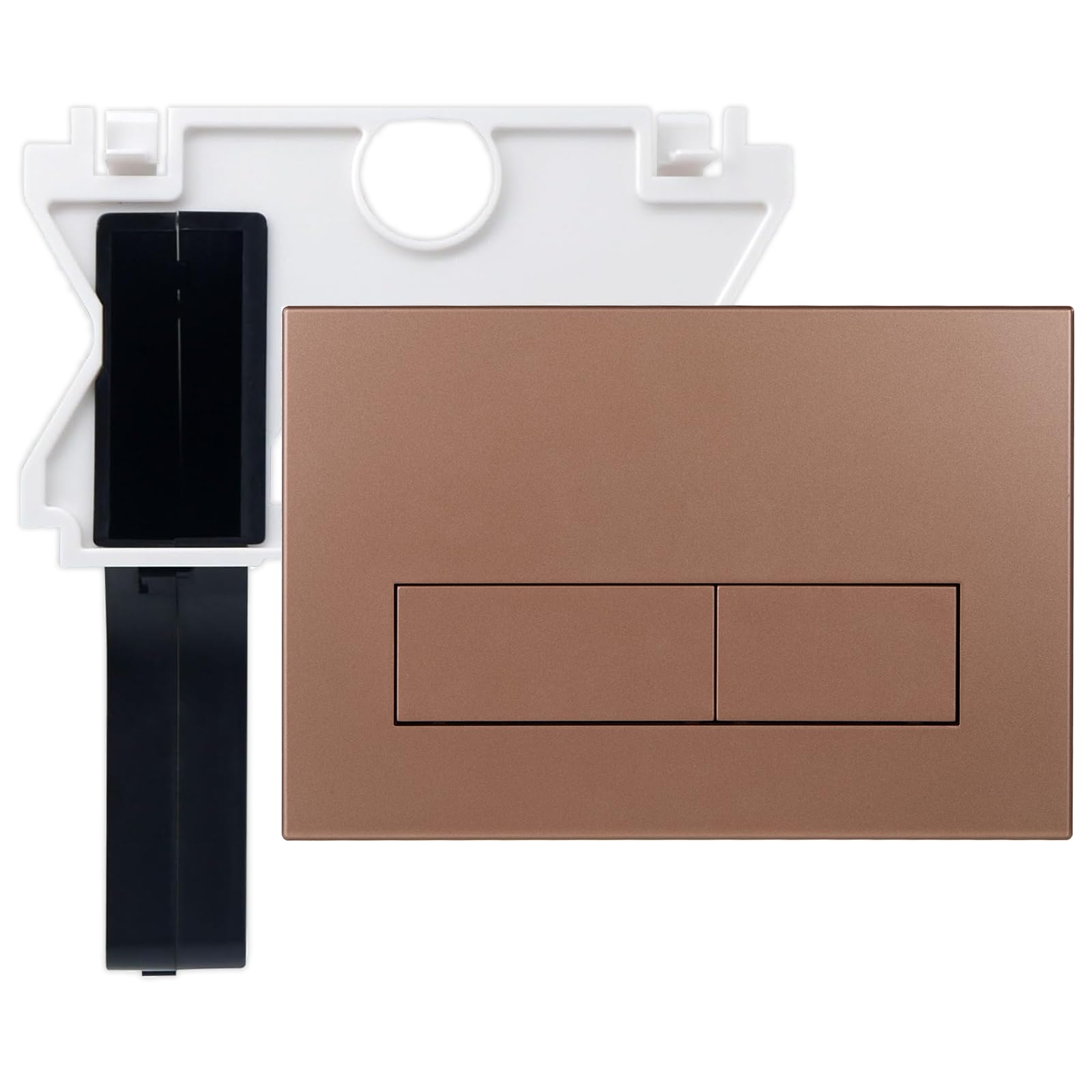 Placca di Comando WC con Scivolo per pastiglie pulitrici Compatibile con Geberit Sigma, UP300 e UP320, Piastra Doppio Scarico,246×164 mm(Bronzo)
