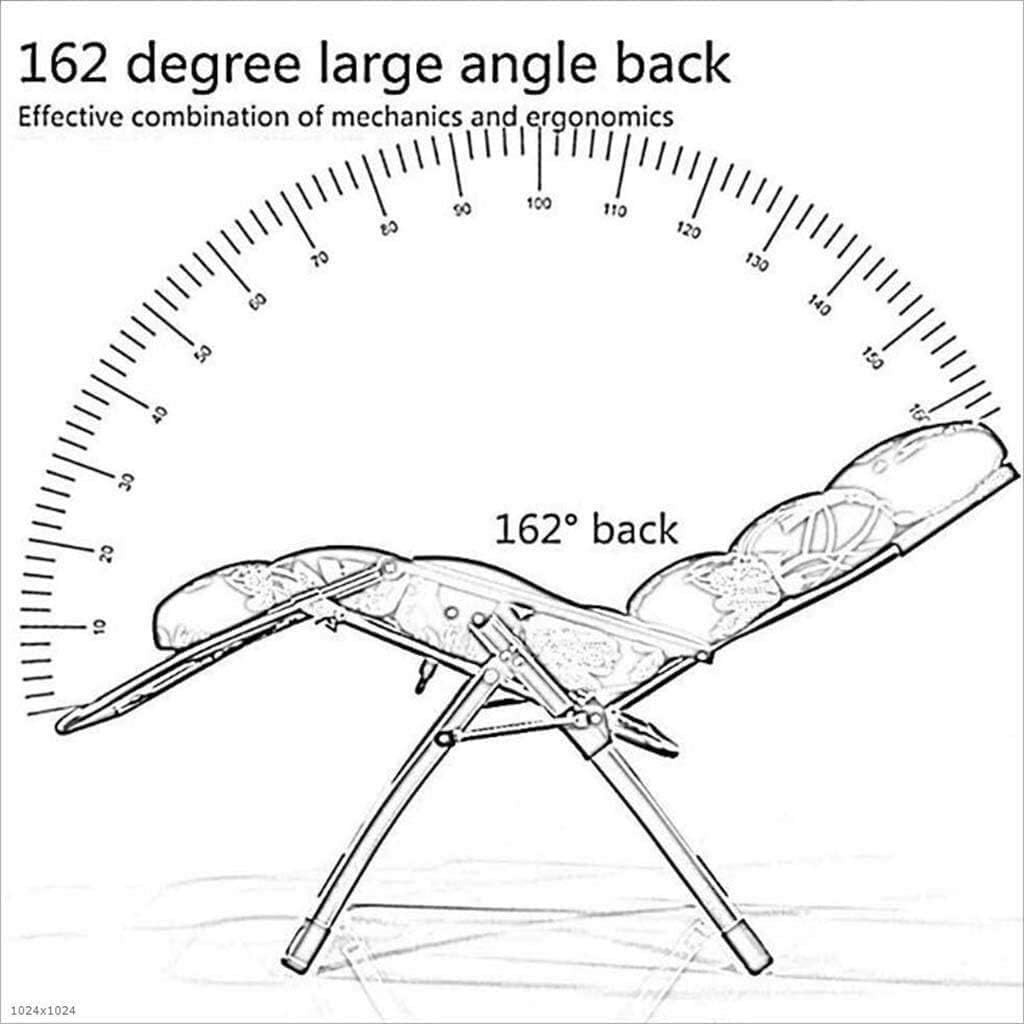 Sun Lounger Patio Reclining Chairs Camping Chairs Garden Loungers Folding Chair Sun Lounger Deck Chair Pieghevole Folding Bed, Adjustable Zero Gravity Reclining Chair with Cushions, 440lb Stand Sun l