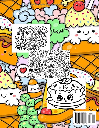 Miniatura 2 de kawaii alimentos libro para colorear Kawaii Doodle Lindo libro para colorear Estilo para adultos y niños Relajación e inspiración Libro para ... los