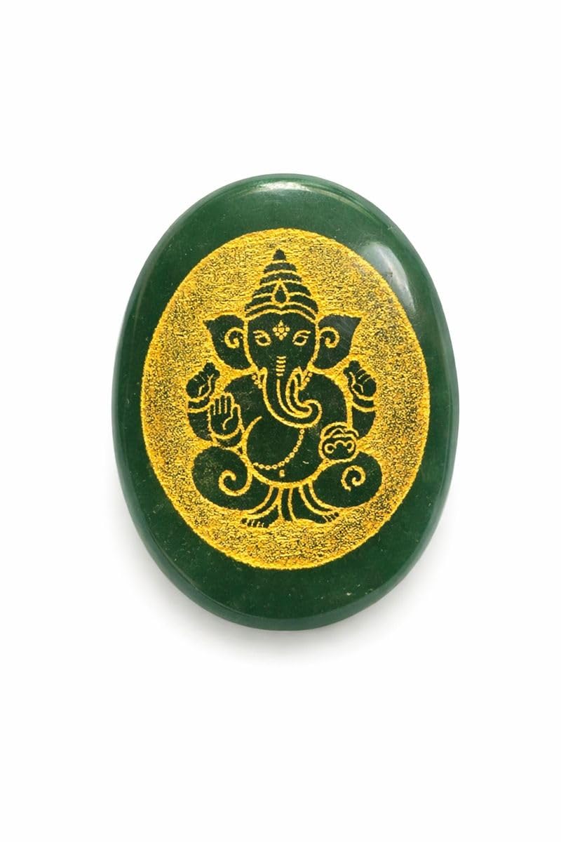 Ganesha Green Jade Zibu Coin for Wealth & Prosperity | Natural Stone Ganesh/Ganpati/Bappa Good Luck Symbol | Feng Shui Money Magnet for Abundance, Success & Protection | Gift for Home & Office-image-21
