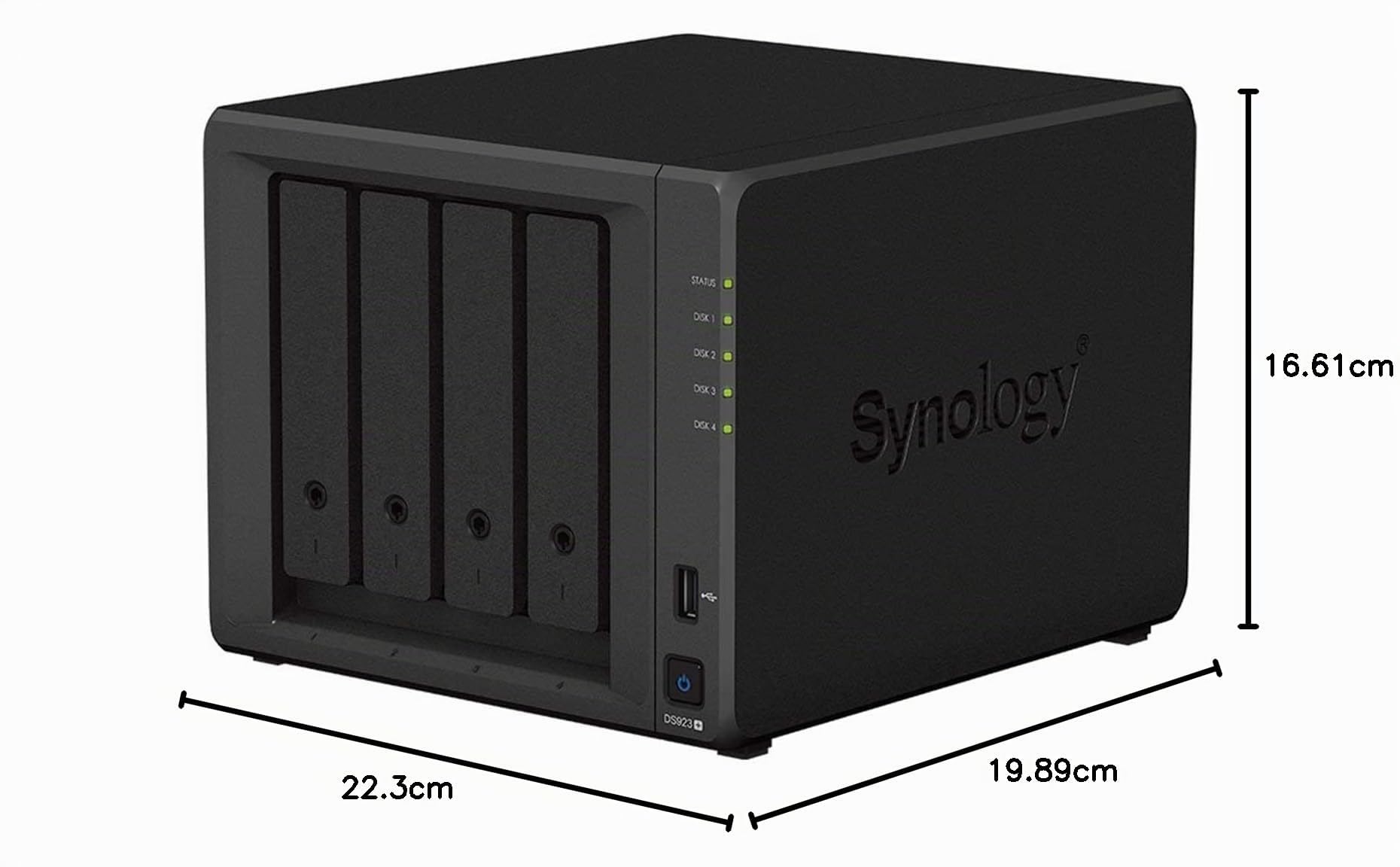 Synology DS923+ BT NAS 4 EMP. 3.5/2.5p 2.6/3.1 GHz DoubleCoeur 64b 4Go 2 LAN GbE USB3 Slot M.2