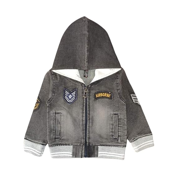 Hopscotch Boys Denim Jacket in Blue Color