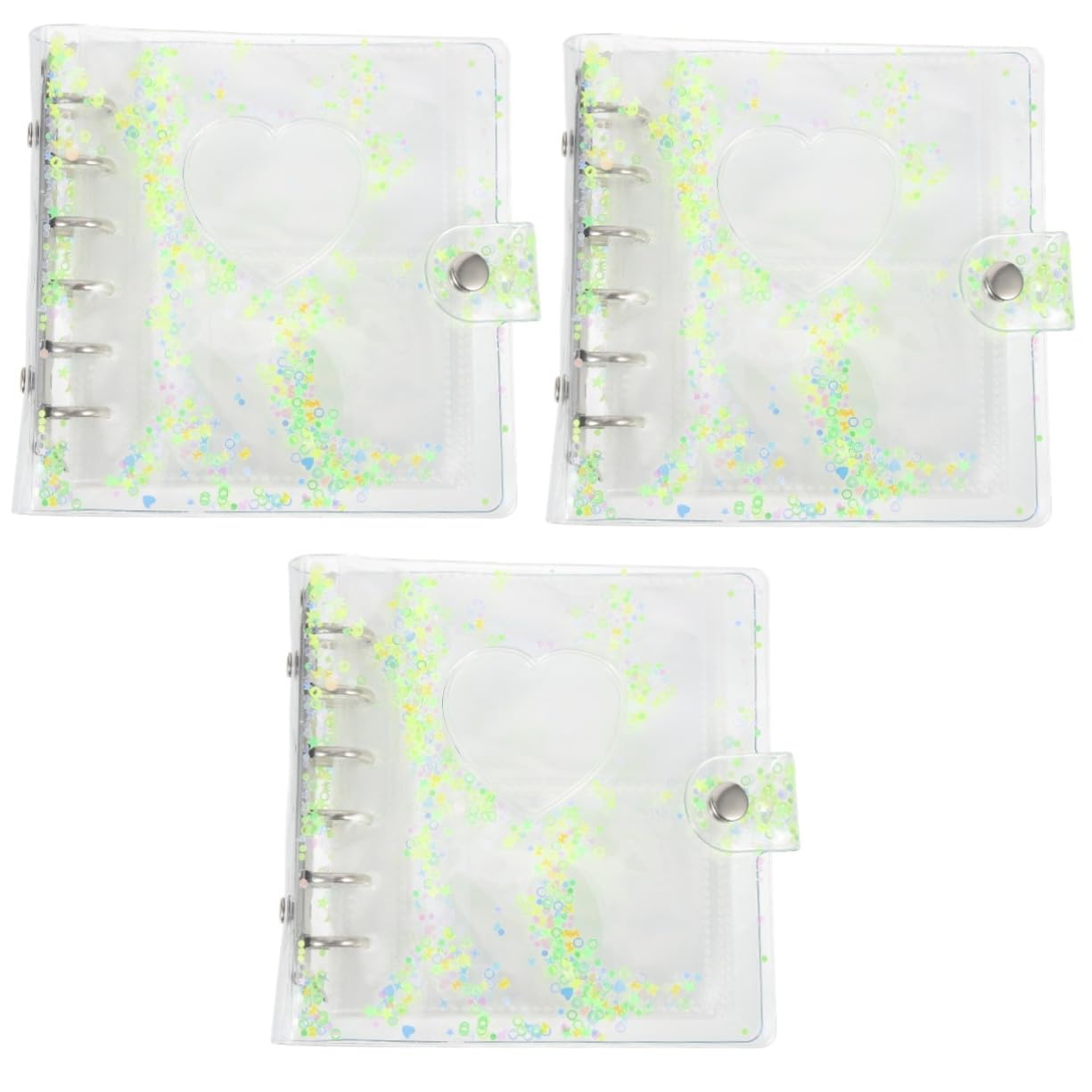 Operitacx 3 Set Porta Album a Fogli Mobili Custodie Per Album Fotografico in Pvc Ricariche Per Album Fotografici Libretto Porta Documenti Portafoto Ragazza Con Coperchio Contenitore