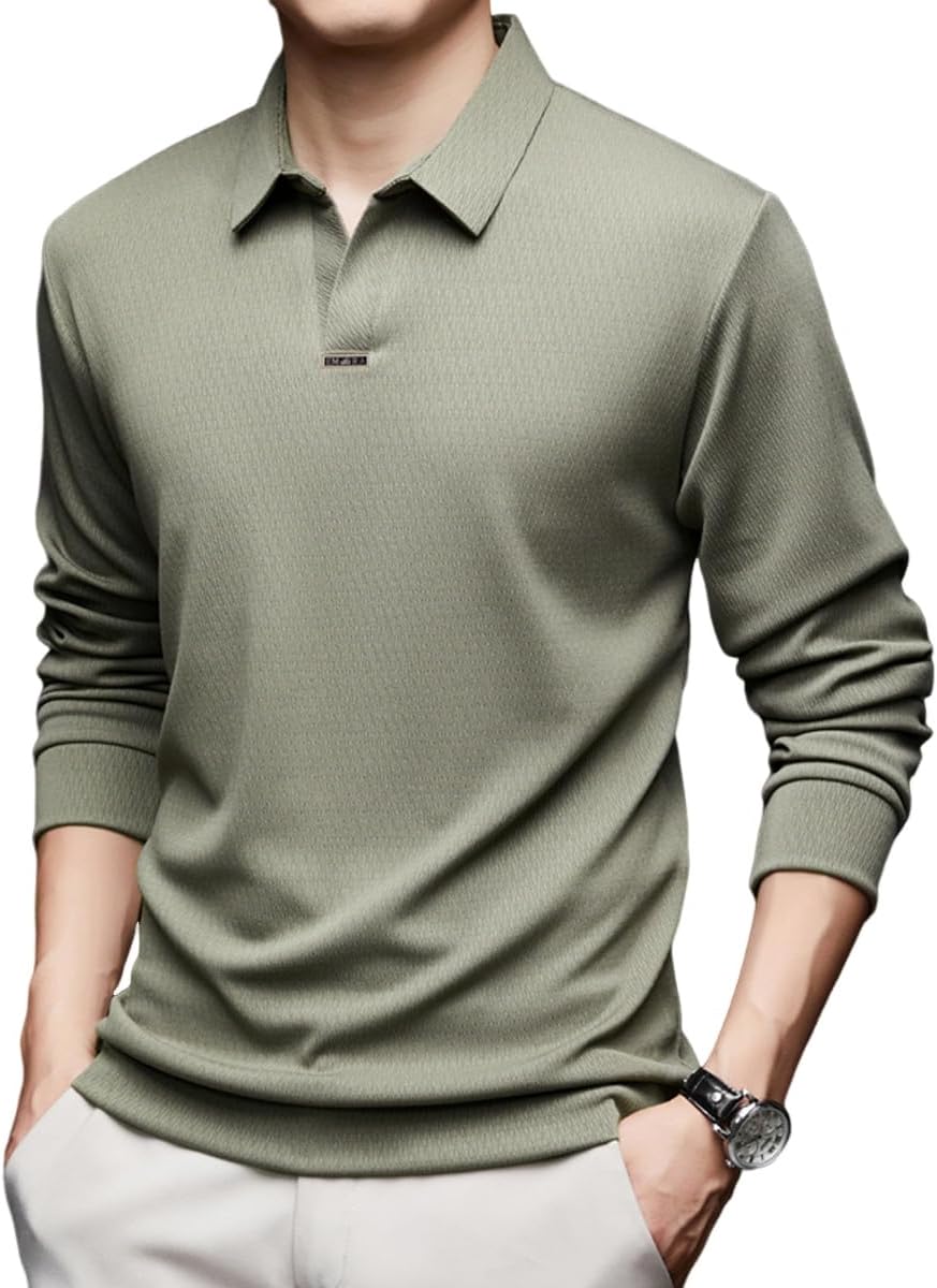 [Ｍedalboy] ポロシャツ メンズ 長袖 ゴルフウェア 長袖tシャツ メンズ 長袖 大きいサイズ 秋 襟付き ポロシャツ ロン