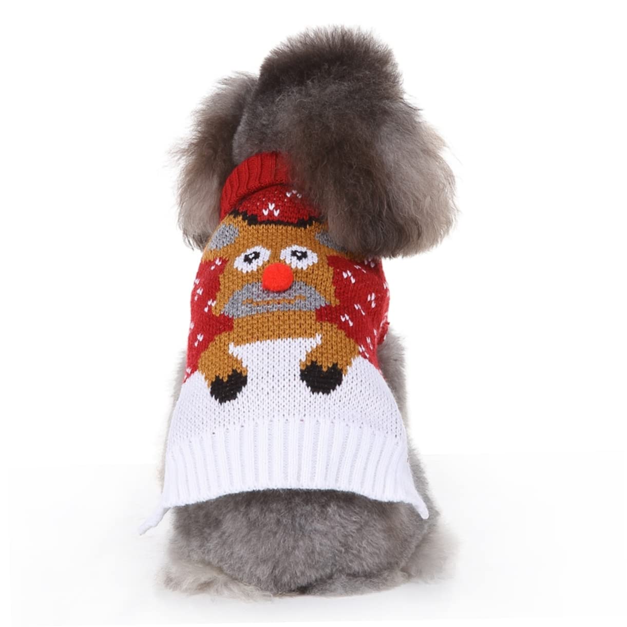 HMJGDHX 2 Pezzi Cucciolo Vestiti Invernali Caldi Maglione per Cani Adorabile Costume da Cervo per la Festa di Natale