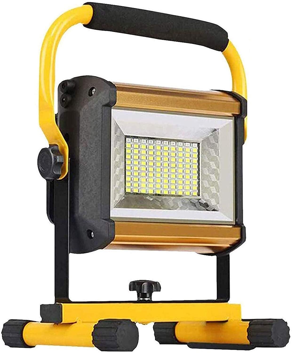 Proiettore a LED Proiettore da Esterno a LED Ricaricabile da 100 W | IP 65 Illuminazione di Sicurezza Esterna Impermeabile Lampada da Lavoro per Garage da Giardino Cantiere