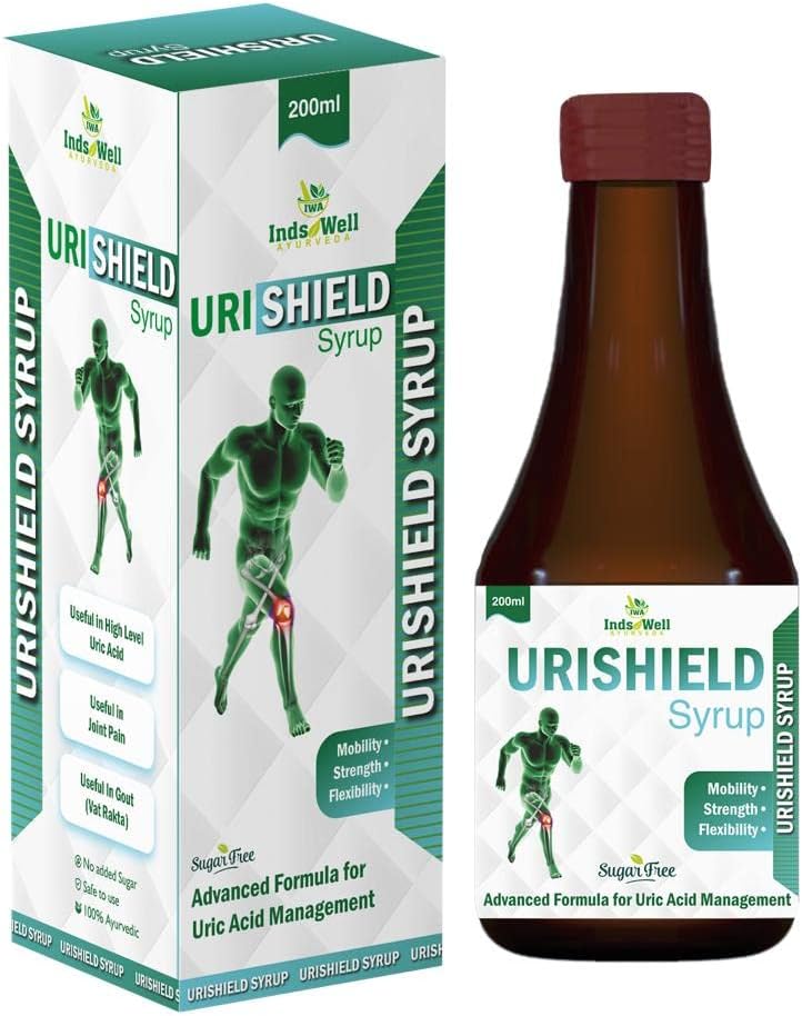 Urishield Uric Acid Care Syrup | Ayurvedic Herbal Formula with Pashan Bhed, Varun & Moti Bhasma | Supports Healthy Uric Acid Levels, Joint Comfort & Wellness