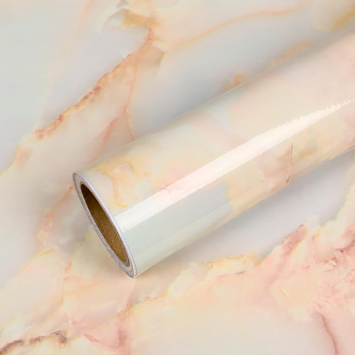 VEELIKE Gold Marble Contact Paper for Countertops Waterproof Peel and Stick Countertops for Kitchen Bathroom 118''x32'' Wide Countertop Contact Paper Marble Wallpaper Peel and Stick Countertop Covers