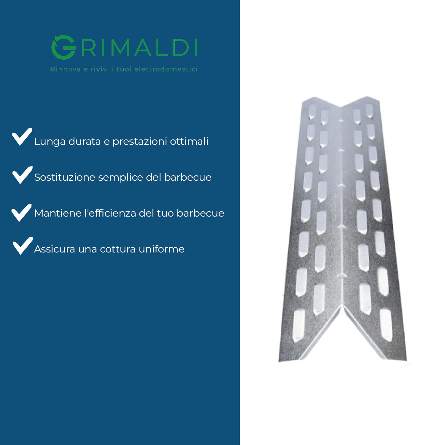 G GRIMALDI DIFFUSORE di Calore per Barbecue -CAMPINGAZ- -Series 2- Tenda per BRUCIATORI cm 59x18