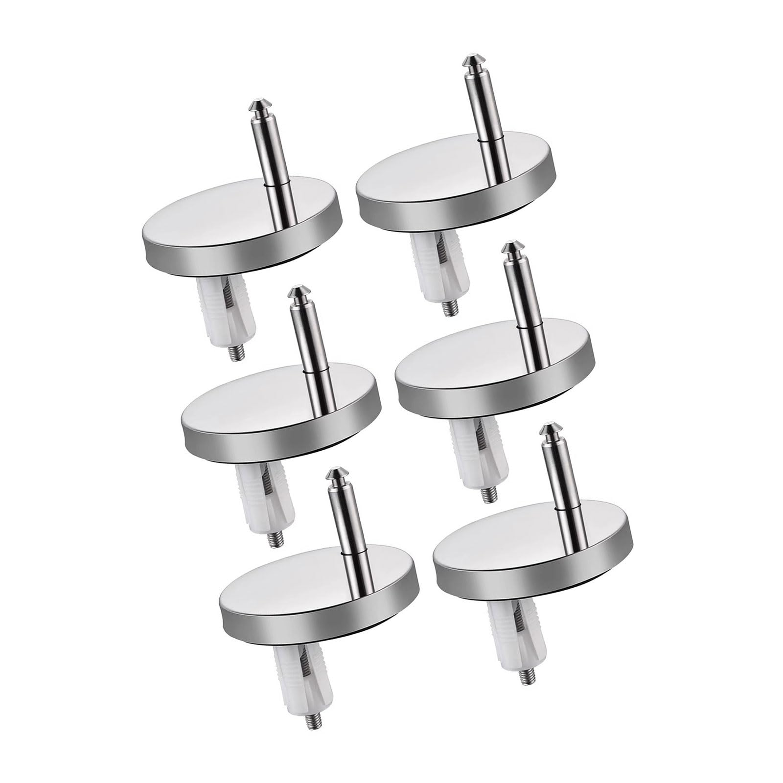 Hzbb 6 Packs Toilet Cover Screw Buckles Toilets Seat Hinge Connector Fixing Bolts Toilet Seat Hinges Fitting Screws Mounting Hardware Cover Screw Buckles