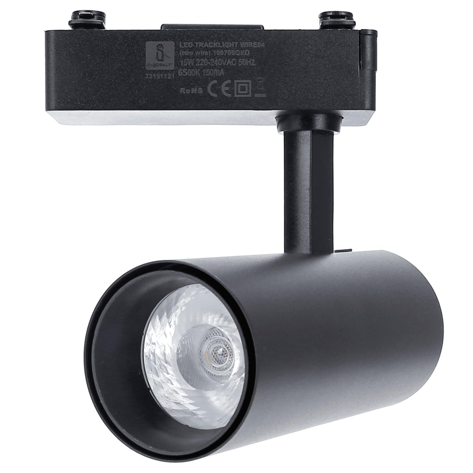 Blendend 15W LED Track Spotlight, 2 Wire, Black, Ideal for Commercial and Residential Lighting Spaces.