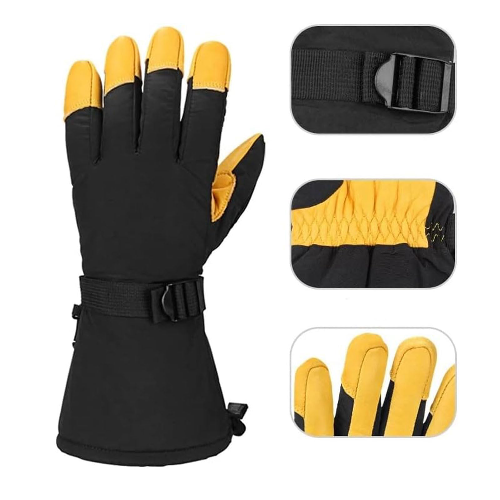 Winterhandschuhe für Herren, Winterhandschuhe, wasserdicht, kaltes Wetter, winddicht, Schneemobil, Skifahren, Sport, Motorrad, Reiten, warme Handschuhe, kaltes Wetter
