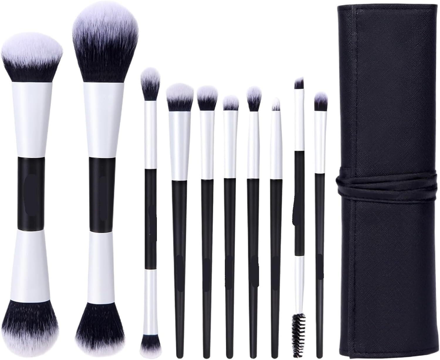 Make-up-Pinsel, Make-up-Pinsel-Set, 10-teilig, Hochwertiges Werkzeug for Bronzer, Kontur, Lidschatten Und Concealer Mit Zwei Enden