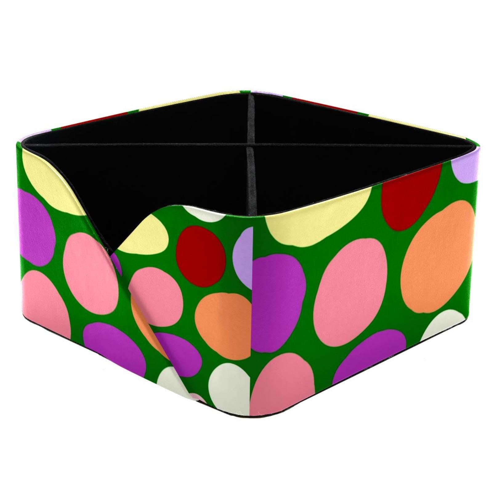 Boîte de rangement rectangulaire robuste à blocs de couleur pour maison