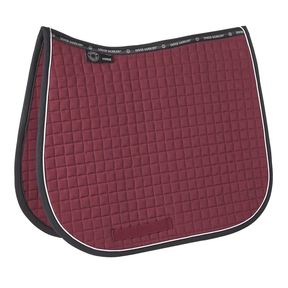 Dover SaddleryContour Piped Mesh Spine All-Purpose Saddle Pad - Burgundy/Light Grey/Black - A/P