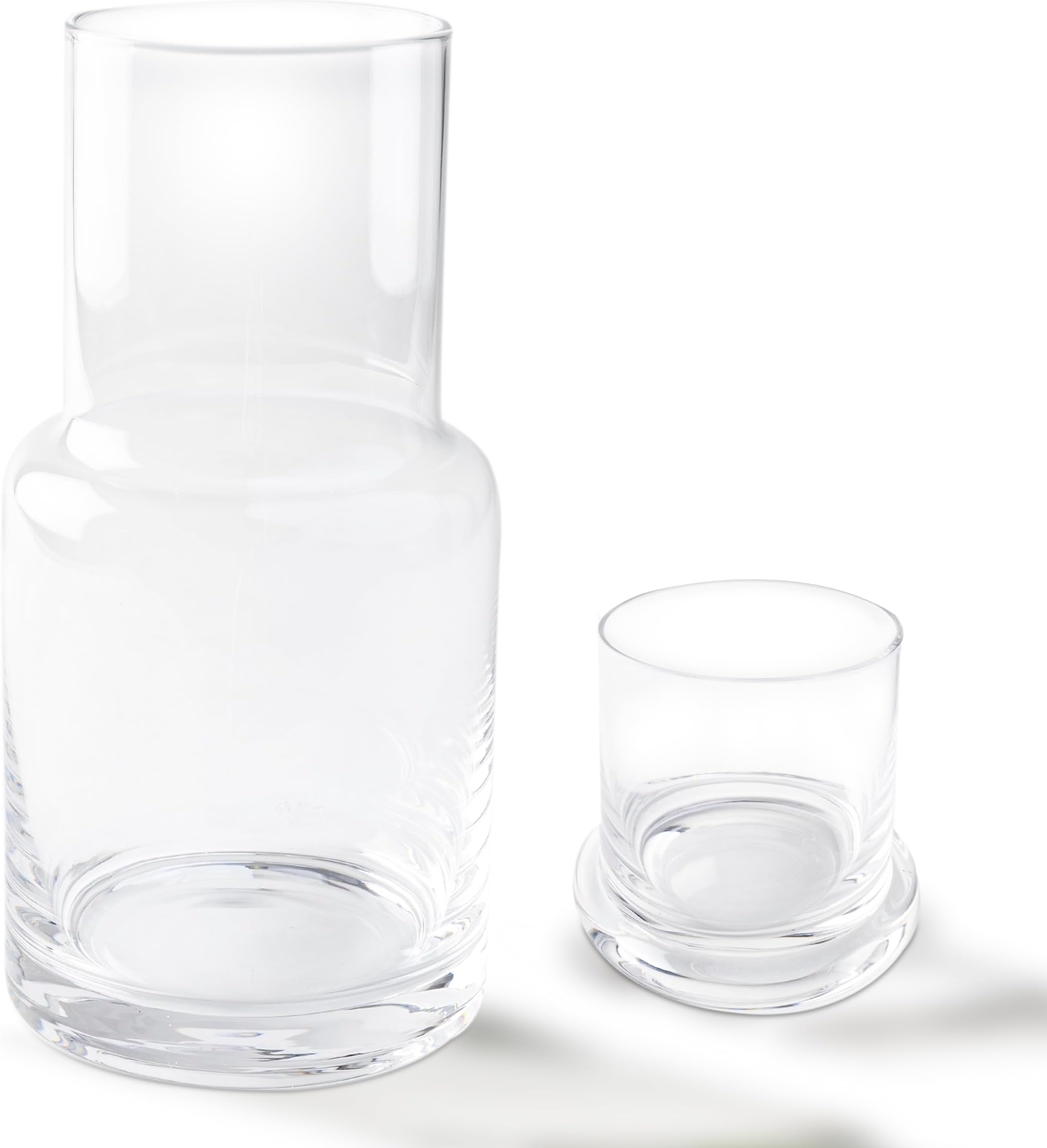 ZWMBYN Bedside Water Carafe and Glass Set, 17 Oz Crystal